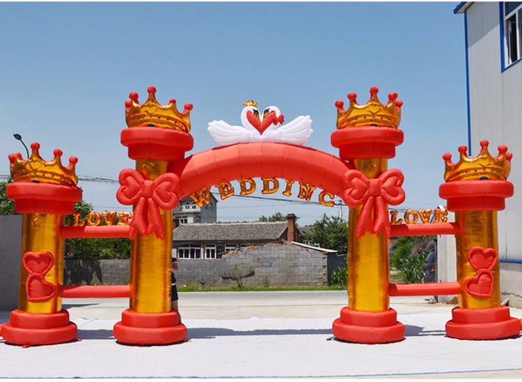 珠海红色婚庆气模拱门